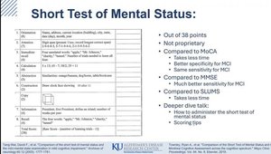 03: Recommended Cognitive Screening Tools | Vumedi