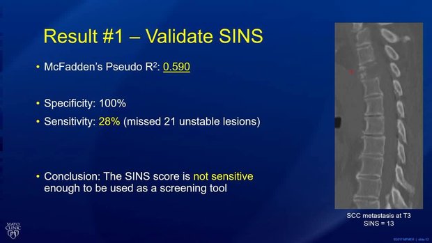 The Modified Spinal Instability Neoplastic Score (mSINS): An Updated ...
