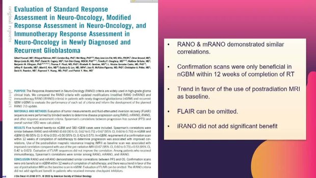 RANO 2.0 and Advances in Neuroimaging: Impact on Clinical Trials and ...