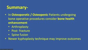 Bone Health Optimization in Spine and Arthroplasty: Identifying and ...