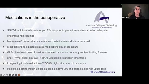 Diabetes Technology in the Peri-Operative and Procedural Appointment