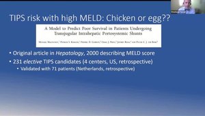 Is TIPS an Option in Patients with High MELD/APACHE Scores | Vumedi